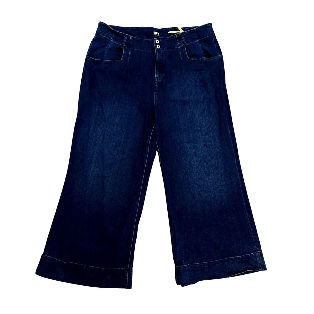Anthropologie Maeve Corseted High Rise Wide Leg Jeans Plus sz 26W - Picture 2 of 11